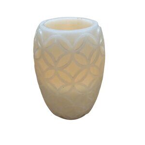 LED Wax Candle with Geometric Pattern Electronic Decor